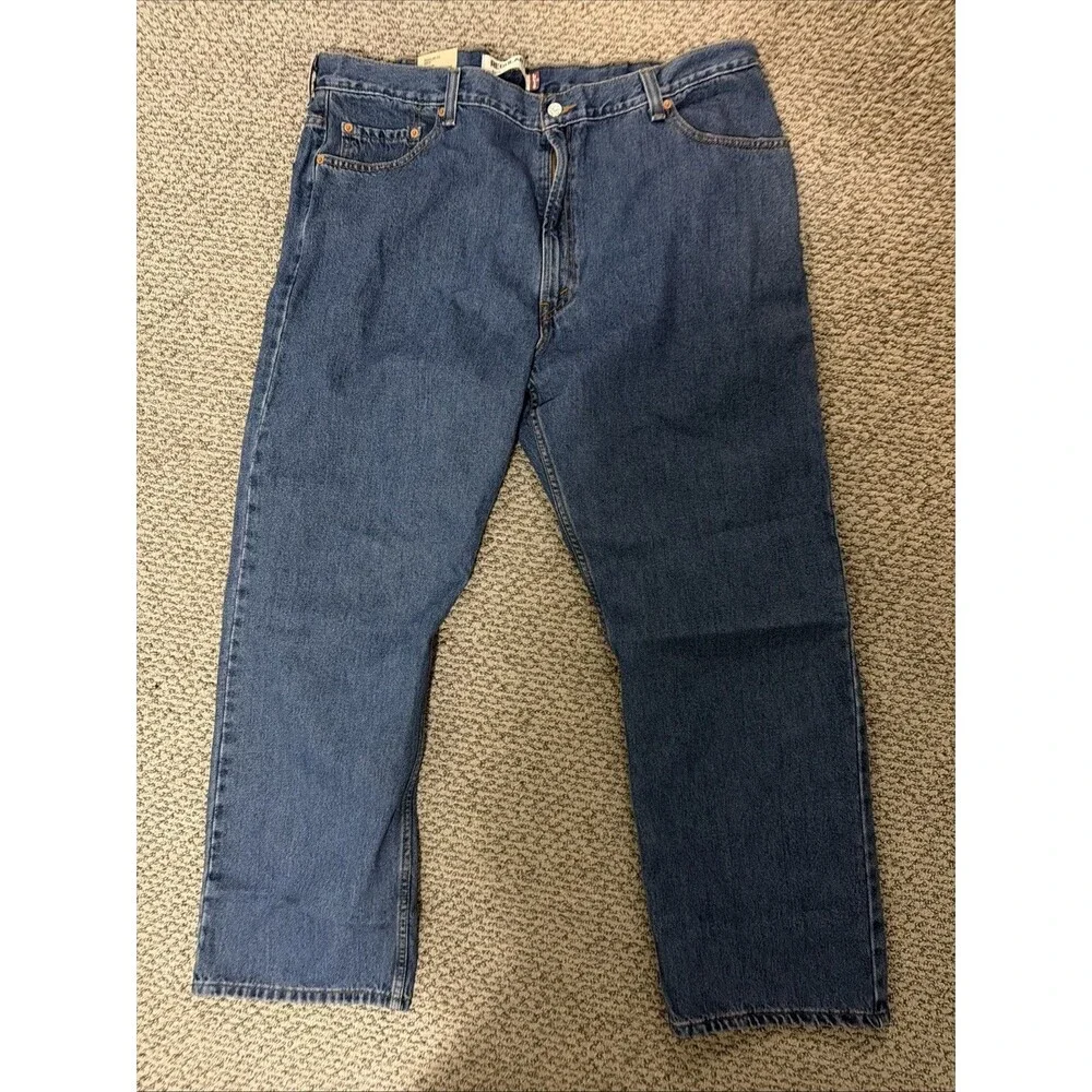 Levi's 505 Regular Fit Straight Leg Jeans Men's 44x30 New 2008 Blue Denim NWT